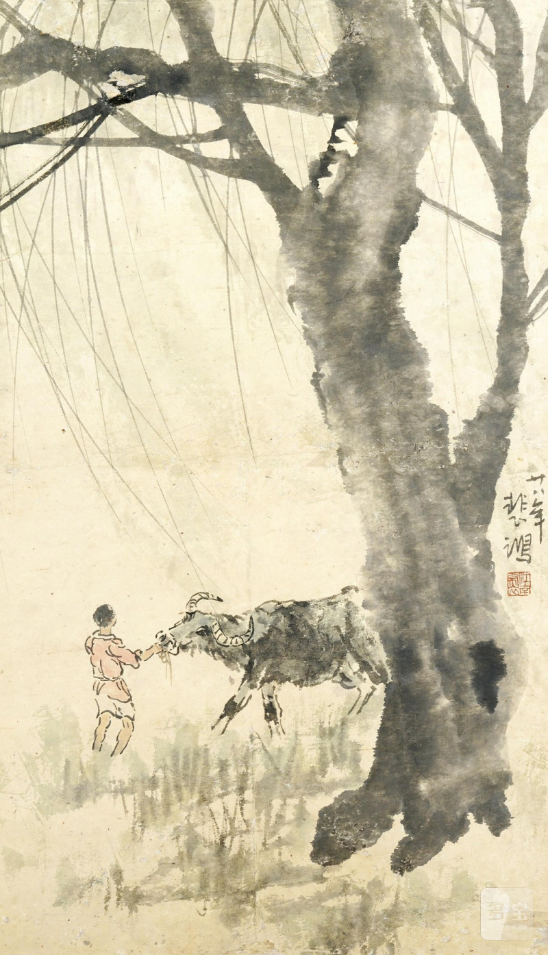    徐悲鴻 牧童牧牛（嘉德拍賣）